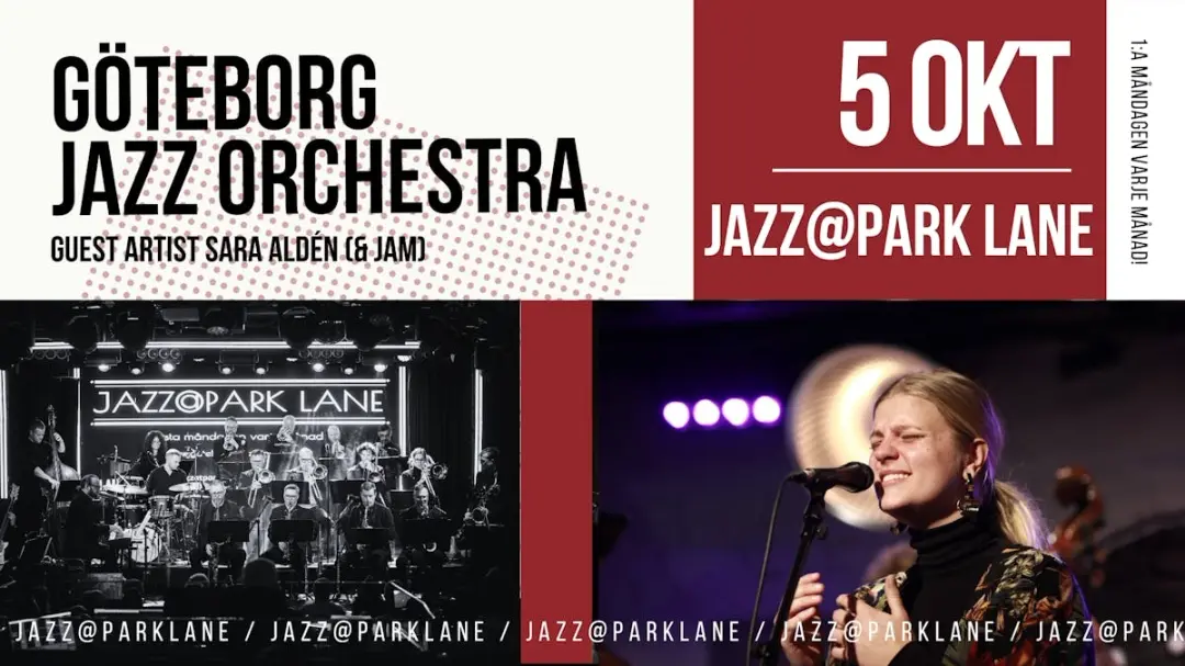 GJO: Jazz@Park Lane - Guest artist Sara Aldén