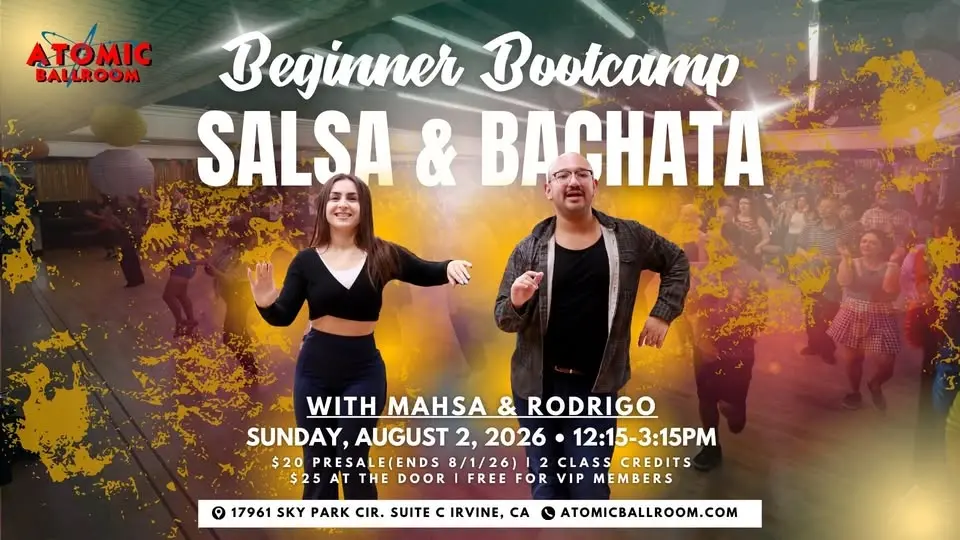 Beginning Salsa & Bachata Bootcamp with Mahsa & Rodrigo - ATOMIC Ballroom