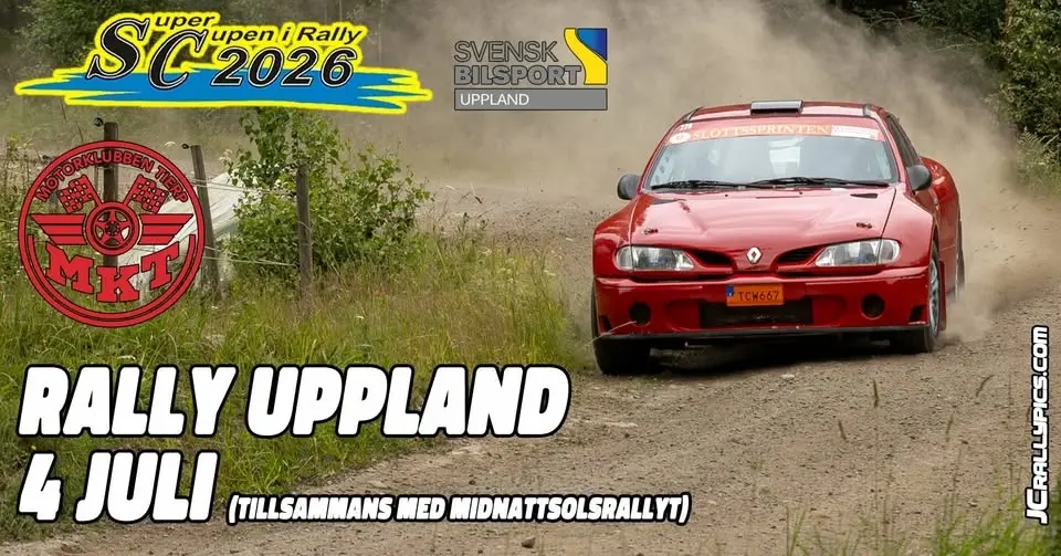 Rally Uppland 2026 Tillsammans med Midnattssolrallyt 