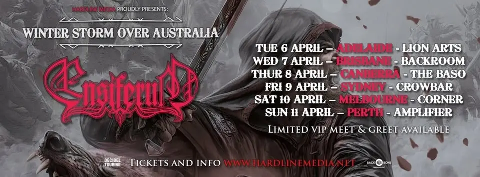 ENSIFERUM - Winter Storm Over Australia - Brisbane - Back Room - Wed 7 April