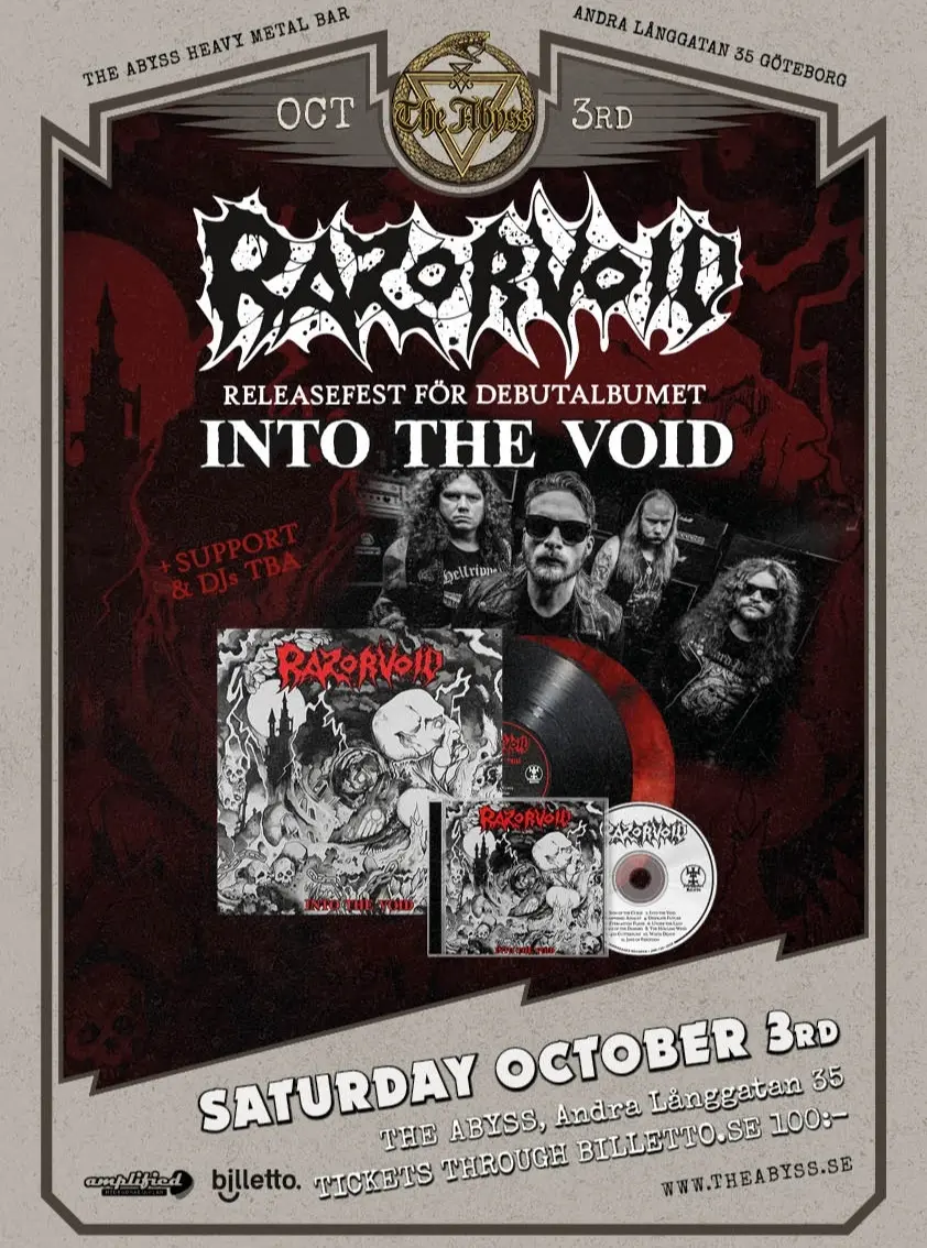 Razorvoid – Releasefest för debutalbumet 'Into The Void'