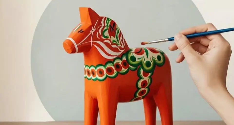 Målarworkshop med dalahästar