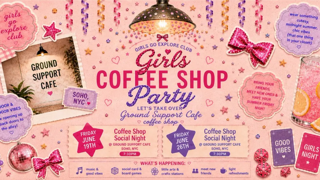 Girl's Soho Coffee Shop Party + Gift ☕️ 🎀