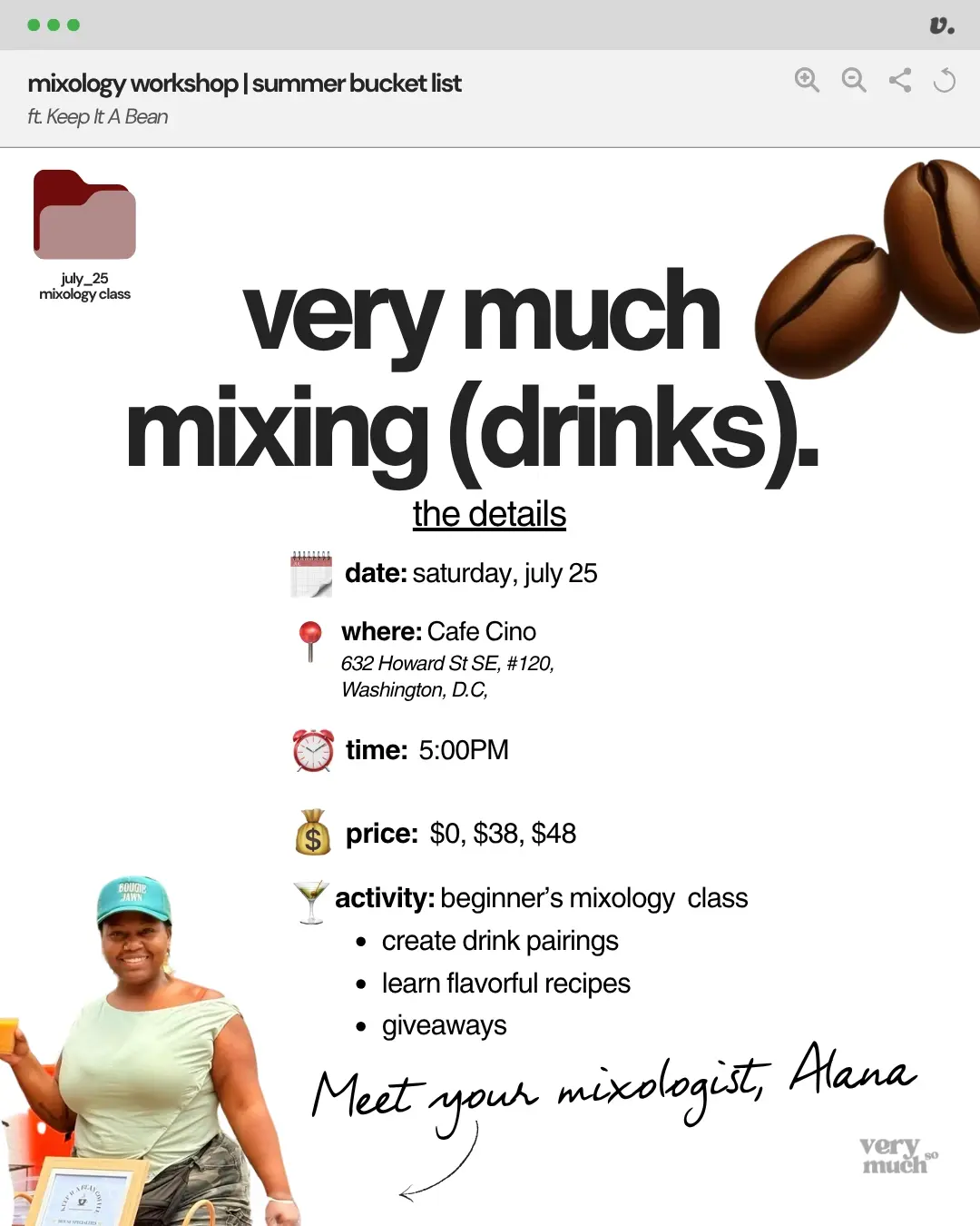 very much mixing drinks.