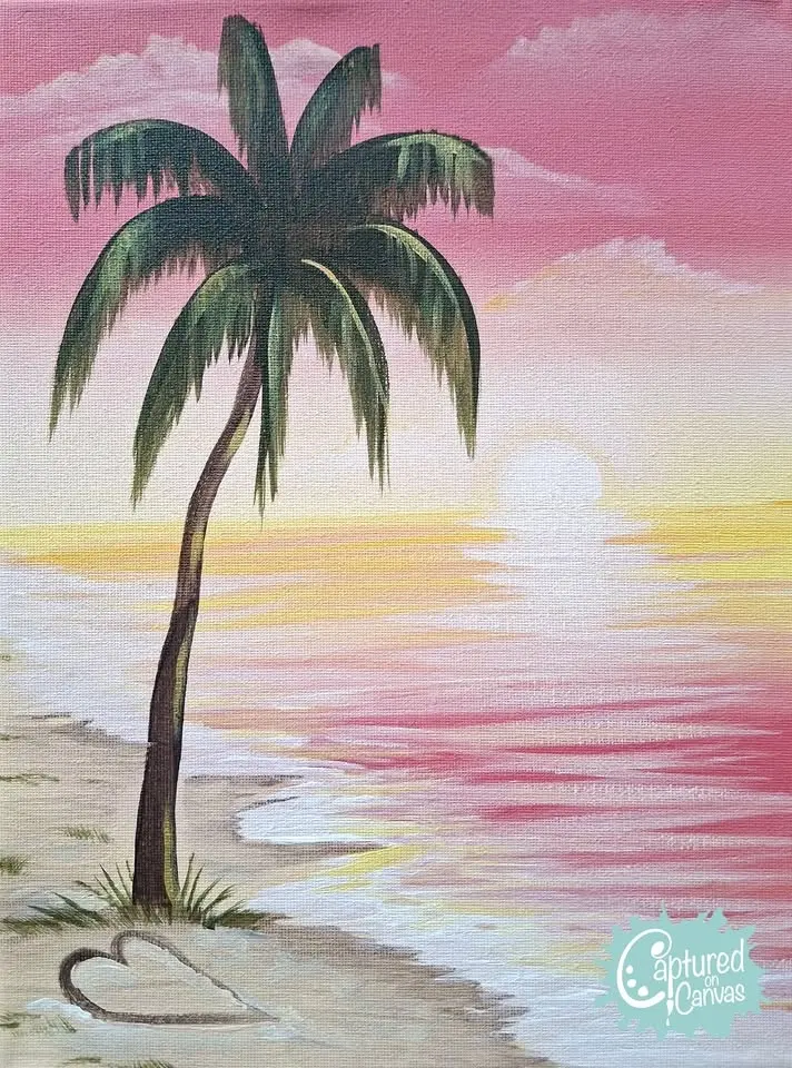 Pink Beach Paint & Sip Party!