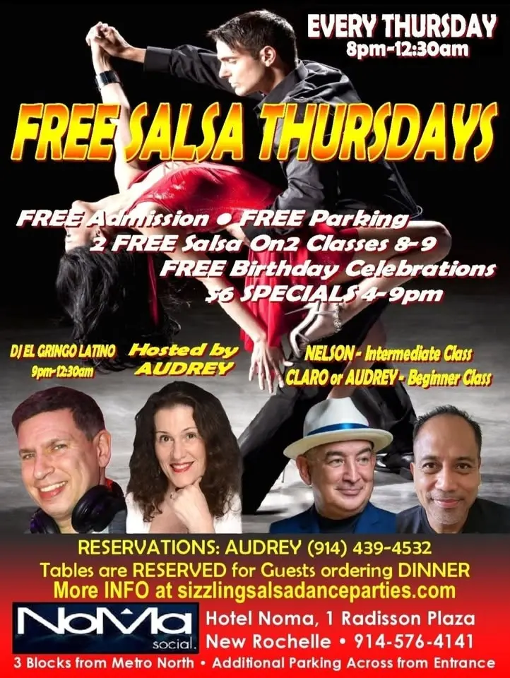 Thurs 5/28–FREE SALSA THURSDAYS—2 FREE Classes—FREE Admission & Parking—DJ EL GRINGO LATINO