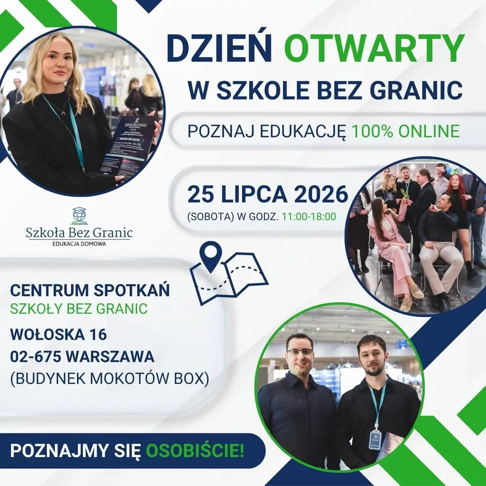 Dzień Otwarty w Szkole Bez Granic - STACJONARNIE - 25.07.2026 - Warszawa, ul. Wołoska 16
