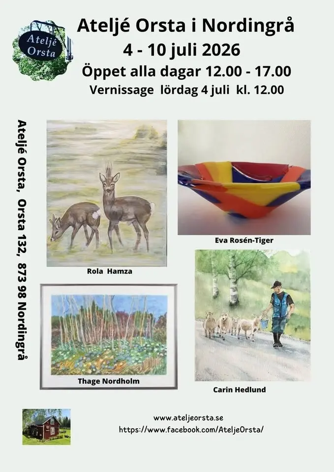 Sommarutställning i Ateljé Orsta, Höga Kusten