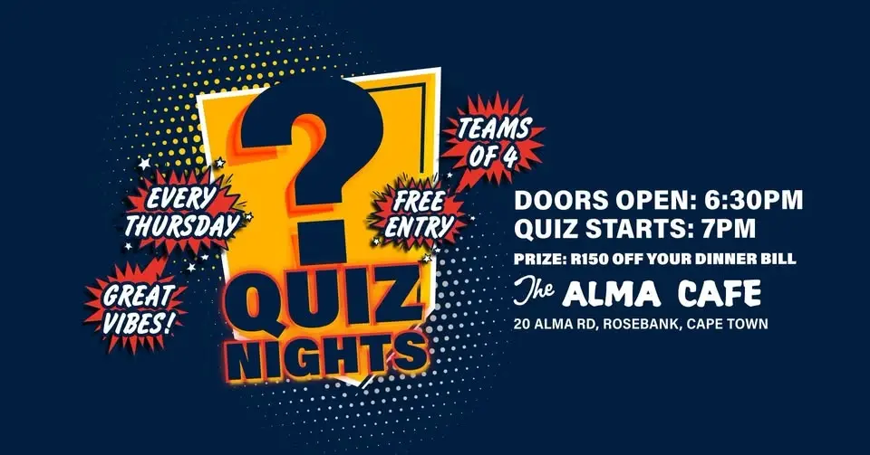 Alma Cafe Quiz (Free Entry)