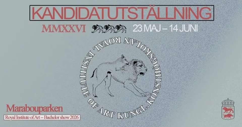 Kandidatutställning | Bachelor of Fine Arts 2026