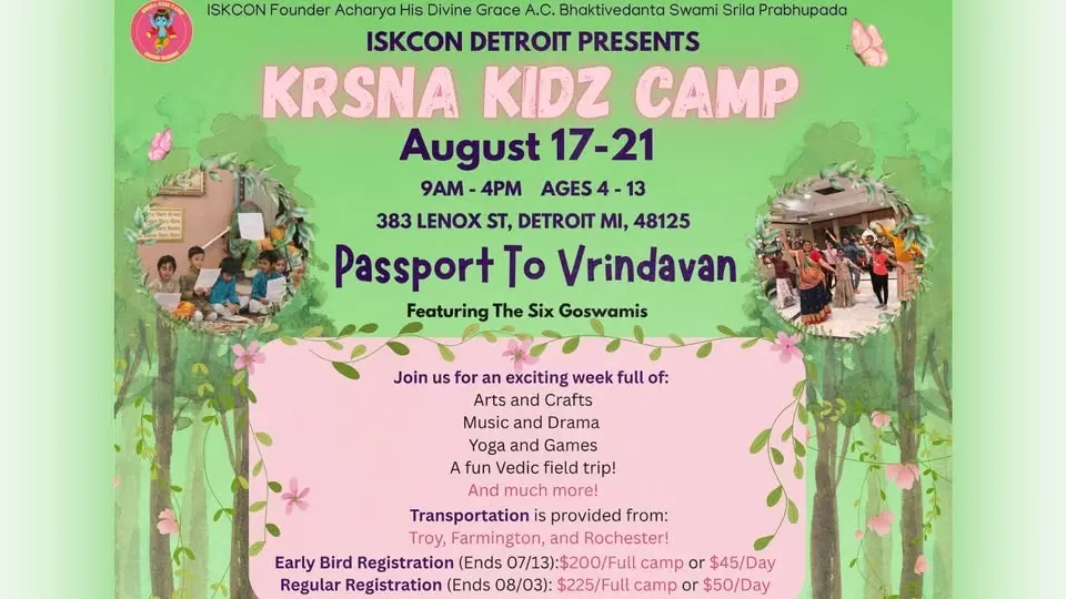 2026 Krsna Kidz Camp (August 17-21)