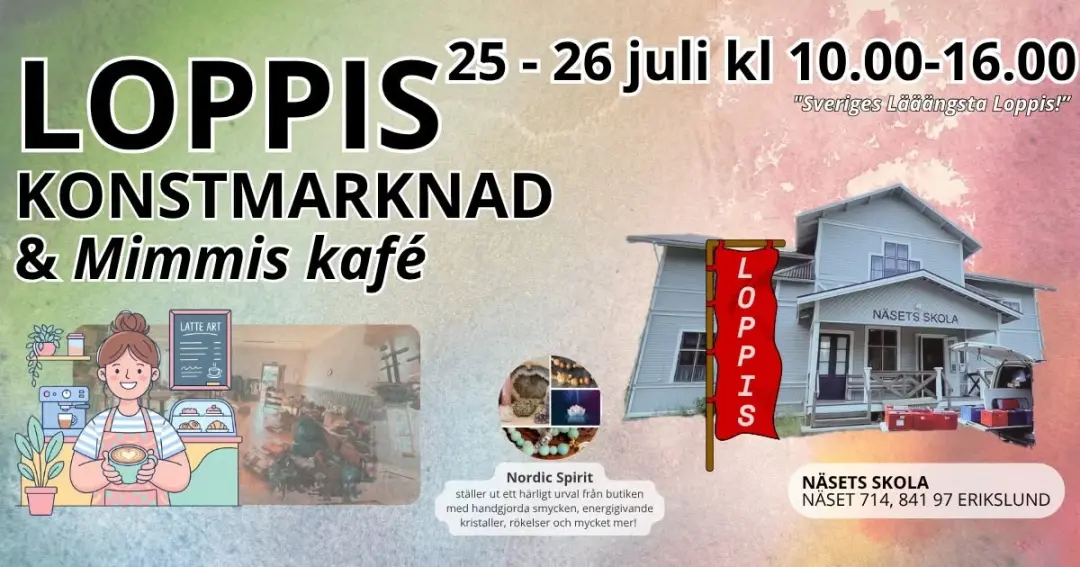 Loppis, konstmarknad och kafe på Näsets skola