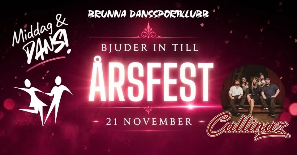 Årsfest med middag och dans till Callinaz