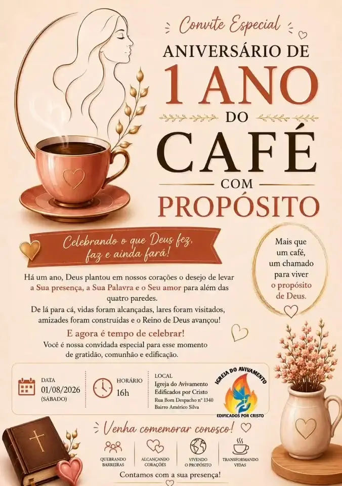 1 aniversário do café com propósito 