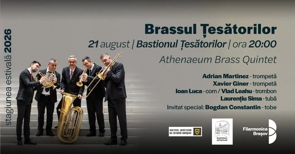 Recital estival Brassul Țesătorilor cu Athenaeum Brass Quintet