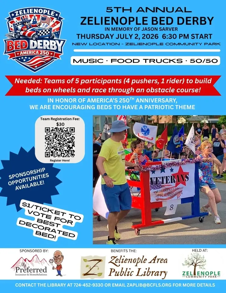 5th Annual Zelienople Bed Derby In Memory of Jason Sarver