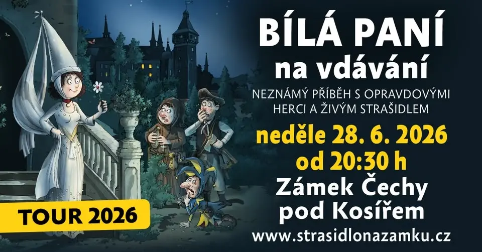 Bílá paní v parku zámku Čechy pod Kosířem