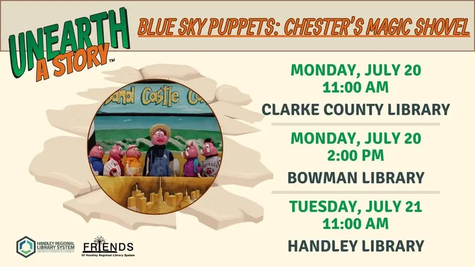 Blue Sky Puppets: Chester's Magic Shovel @ Handley Library!