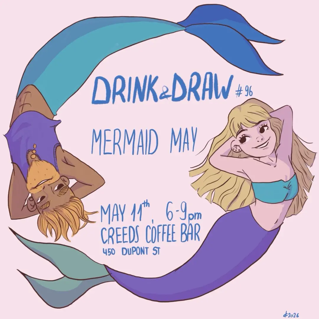 Drink & Draw Toronto #96: Mermaid May 🧜🏼‍♀️