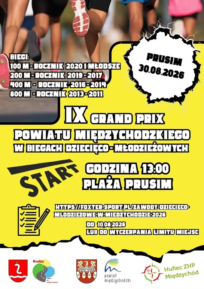Czwarty bieg z serii IX Grand Prix Powiatu Międzychodzkiego w Biegach Dziecięco-Młodzieżowych 