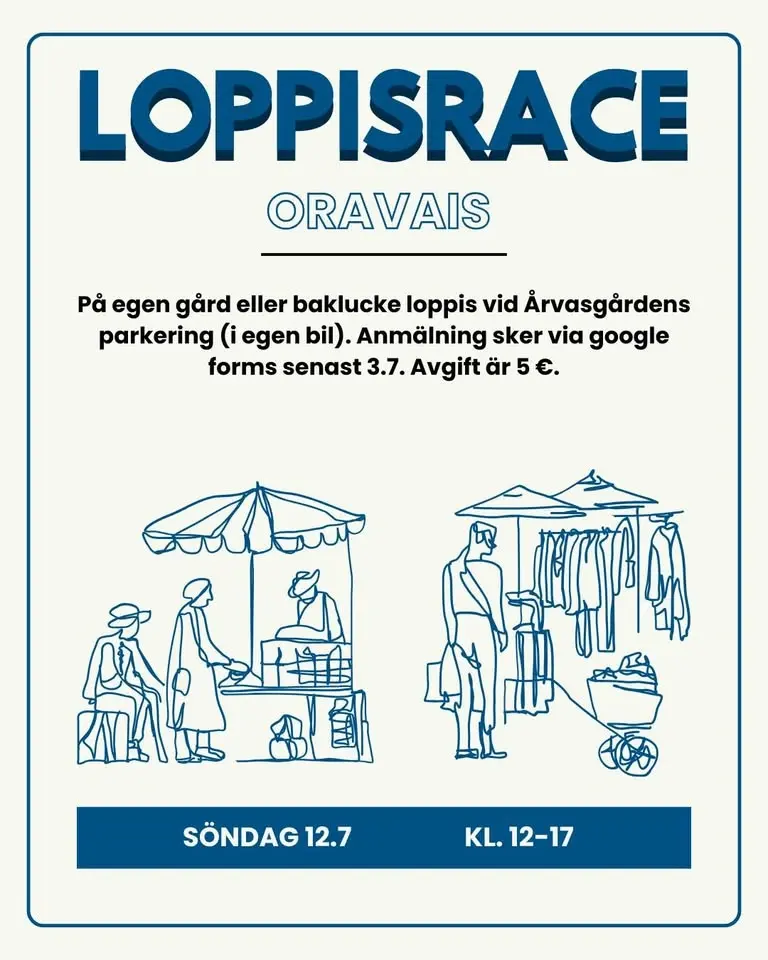 Loppisrace i Oravais