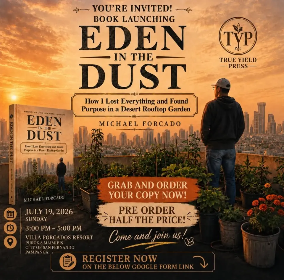 Book Launching - “Eden in the Dust” (to pre-order, kindly fill out the Google Form link below)