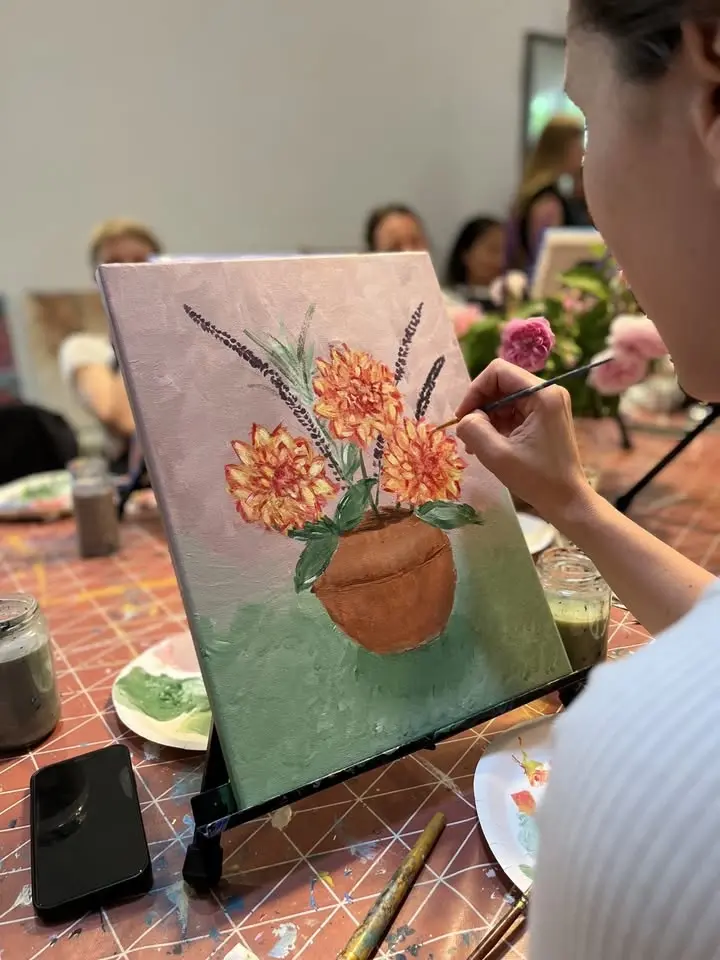 SIP AND CREATE: FLOWERS PAINTING