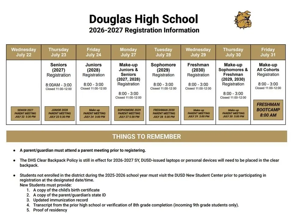 DHS 2026-27 Registration
