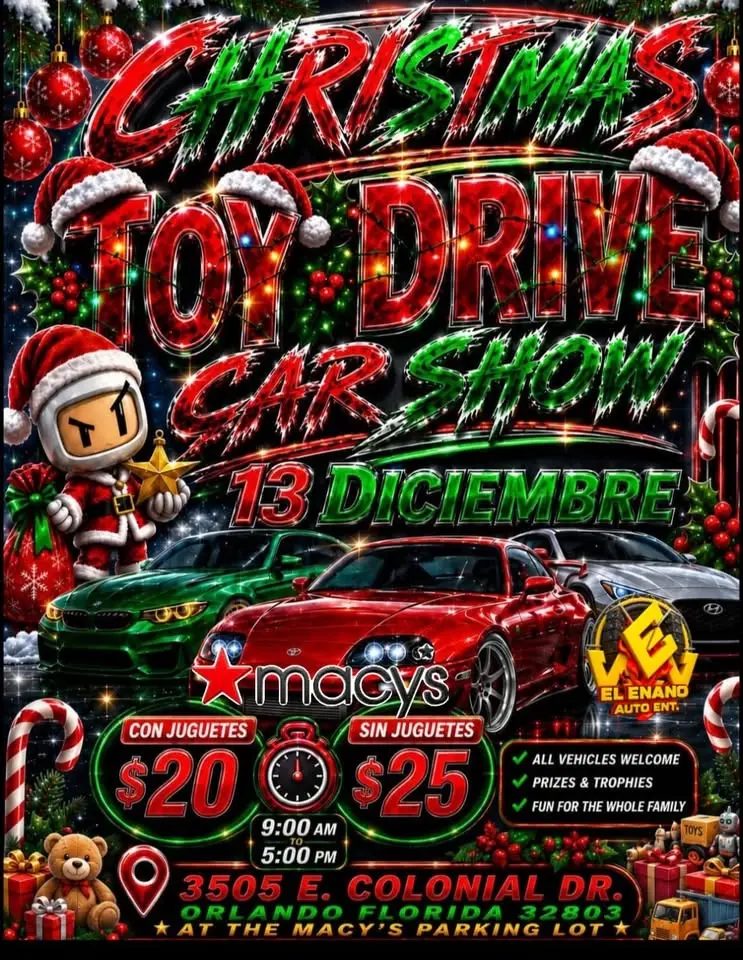 Christmas toy drive car show