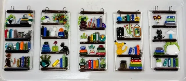 Fused Glass Bookshelf