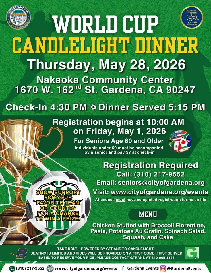 Senior's World Cup Candlelight Dinner