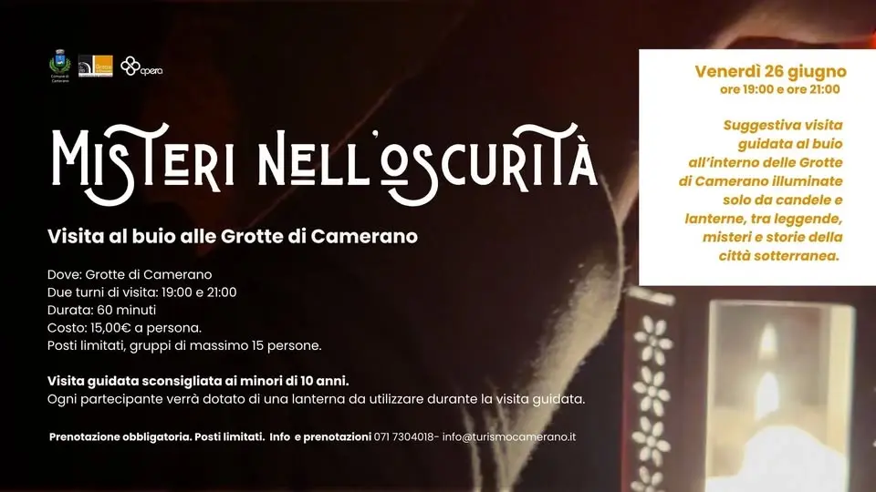 Misteri nell’oscurità. Visita al buio nelle Grotte di Camerano. 