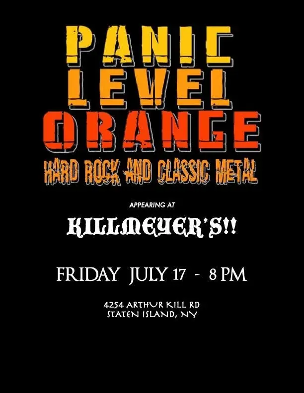 PANIC LEVEL ORANGE Debut at KILLMEYER'S!!