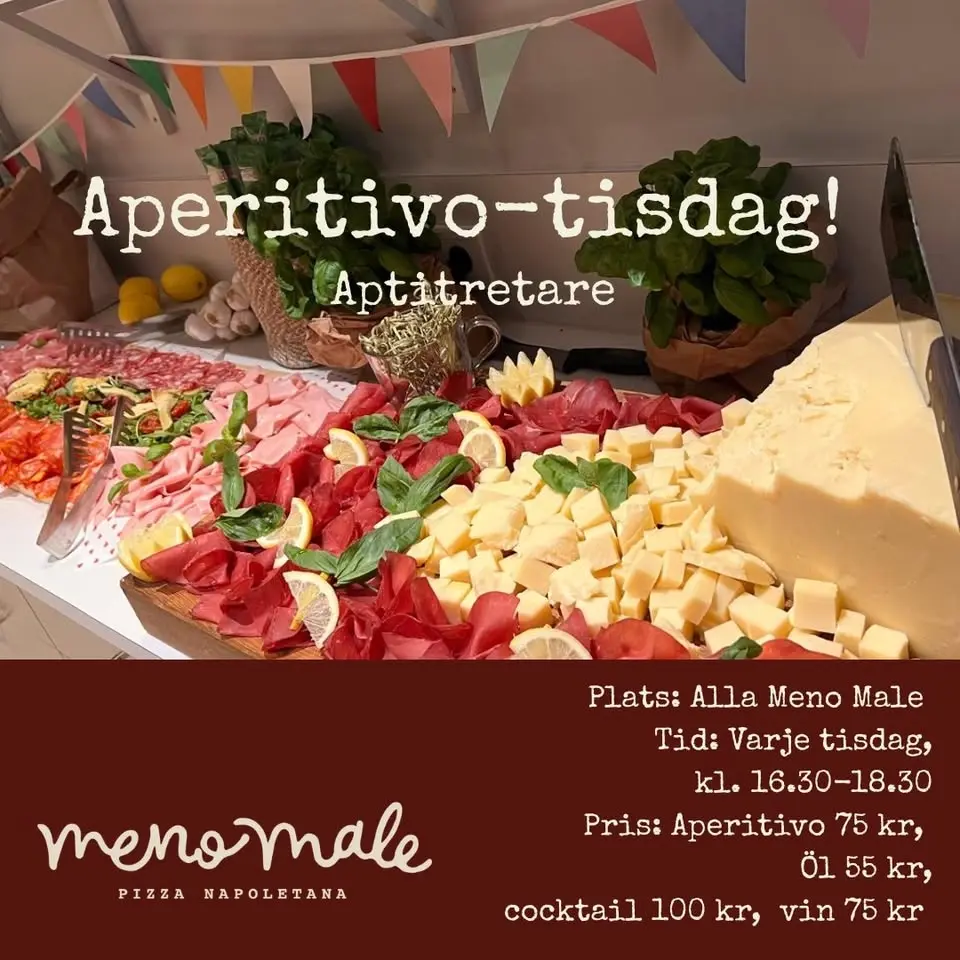 Aperitivo varje tisdag på alla Meno Male!
