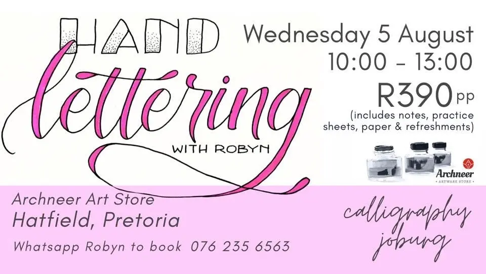 Hand Lettering - Archneer, Hatfield, Pretoria