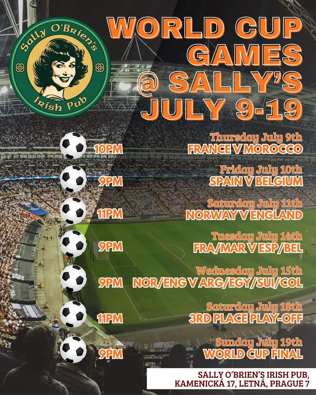World Cup Games @ Sally's – 3rd Place Play-Off