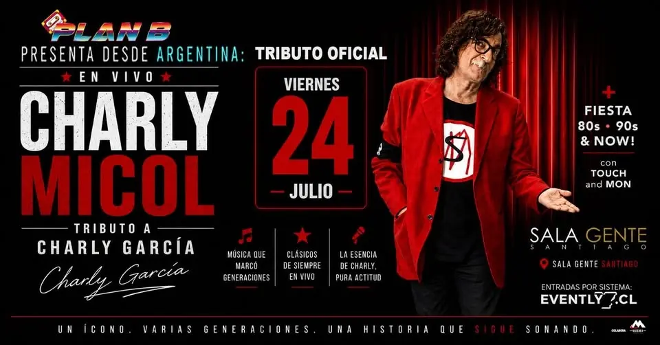 ★ CHARLY GARCÍA by Charly Micol 🇦🇷 🎹 Tributo Oficial + Fiesta 80-90-00 ★ SALA GENTE ★