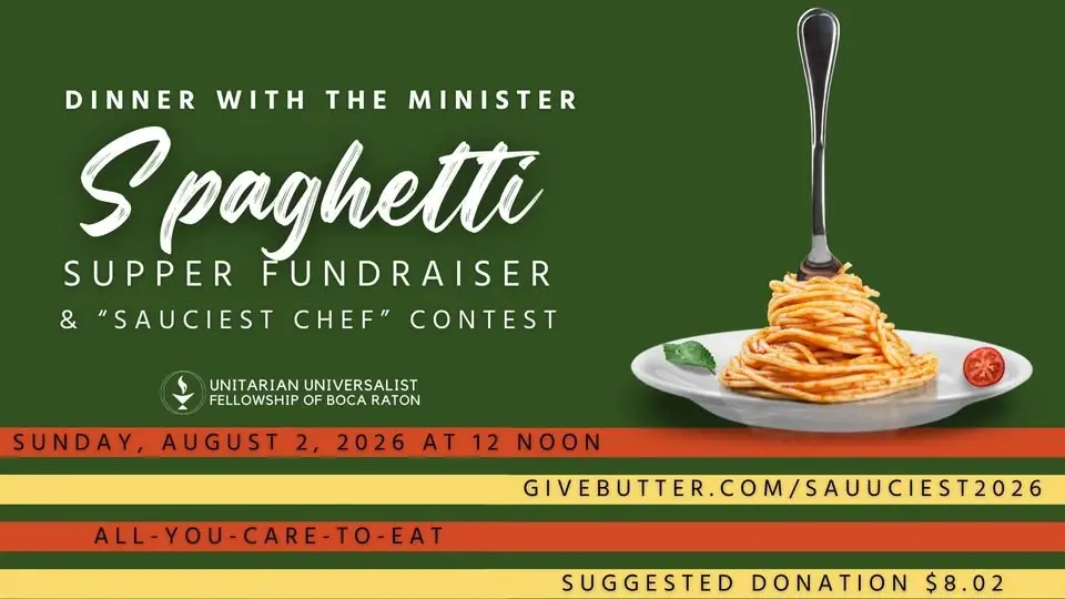 "Dinner with the Minister" Spaghetti Social and "Sauciest Chef" Contest