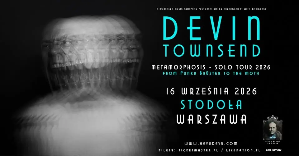 Devin Townsend - Metamorphosis Solo Tour 2026 - Official Event, 16.09.2026, Stodoła, Warszawa