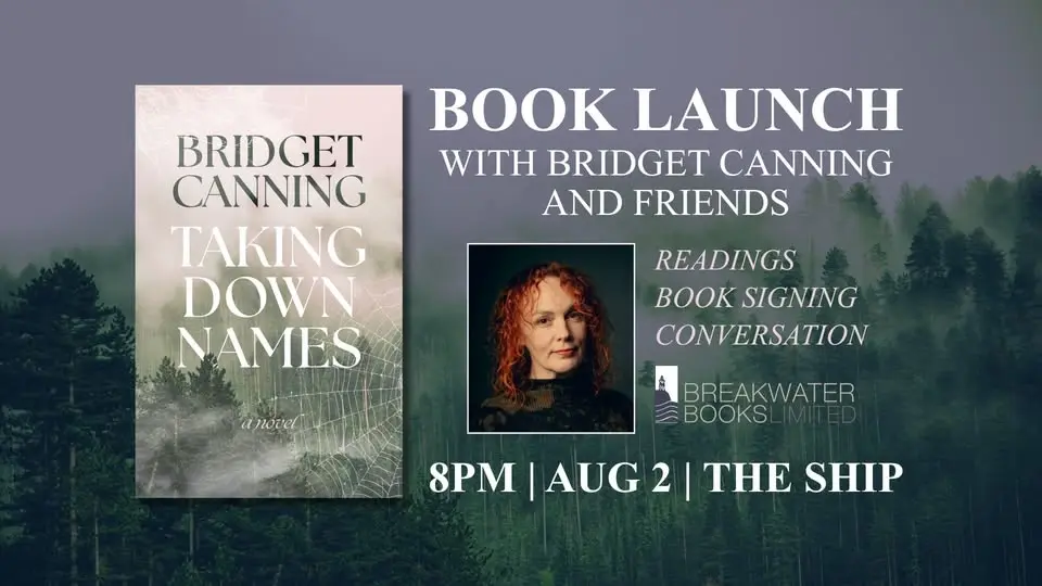 BOOK LAUNCH: TAKING DOWN NAMES by BRIDGET CANNING