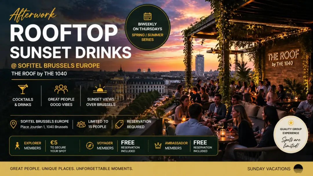 π Rooftop Sunset Drinks @ Place Jourdan
