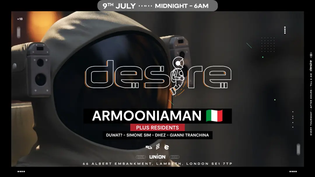 DESIRE - Weekly Thursday After Party - Armooniaman