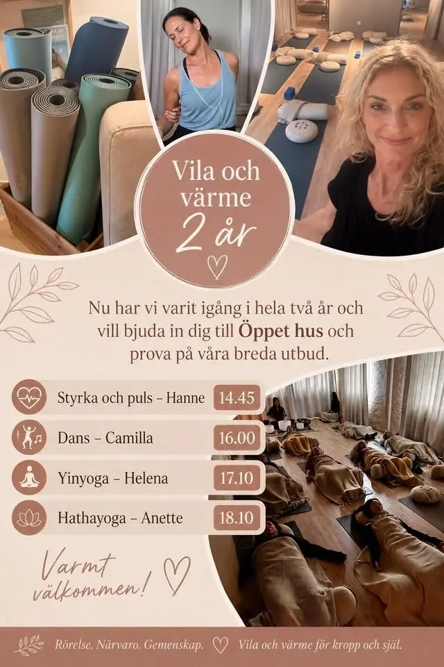 Vila och värme fyller 2 år - gratis prova på