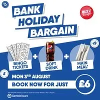 Bank Holiday Bargain - Buzz Bingo Falkirk 25/05