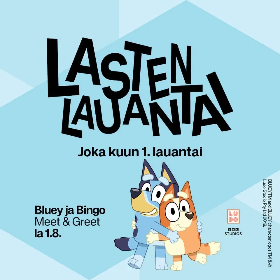 💙 Tapaa Bluey ja Bingo Lasten lauantaina 1.8.! 💙