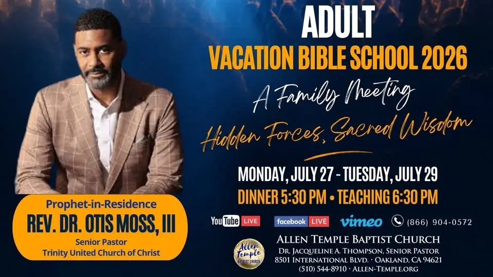 Adult Vacation Bible School 2026 - A Family Meeting - With Rev. Dr. Otis Moss, III