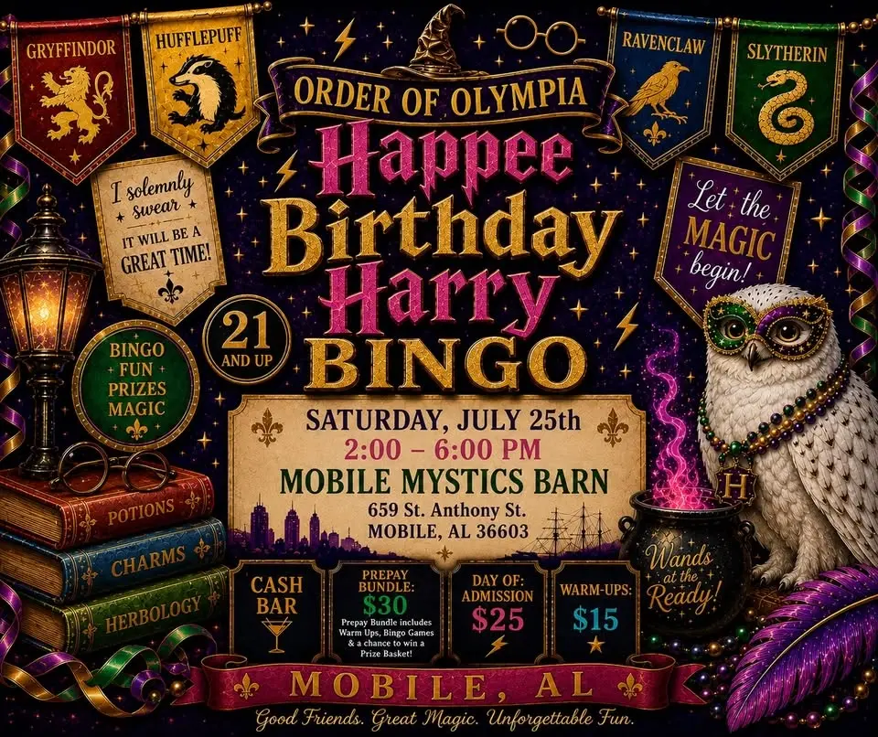 Order of Olympia’s Happee Birthday Harry Bingo 