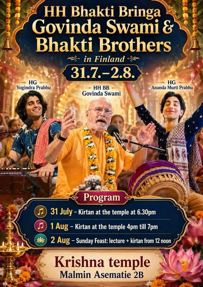 HH BB Govinda Swami & Bhakti Brothers Suomessa / In Finland 31.7.-2.8.