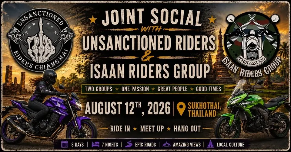 Escape & Eat social with Isaan Riders Group