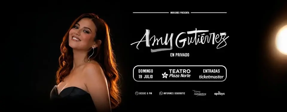 ¡Amy Gutiérrez en Privado! 🩷 Concierto romántico | Dom 19 Julio